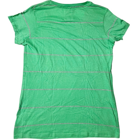 NWT {Next} Oxford Seniors Striped Graphic T-Shirt Green Women’s Sz 18 - Picture 2 of 8